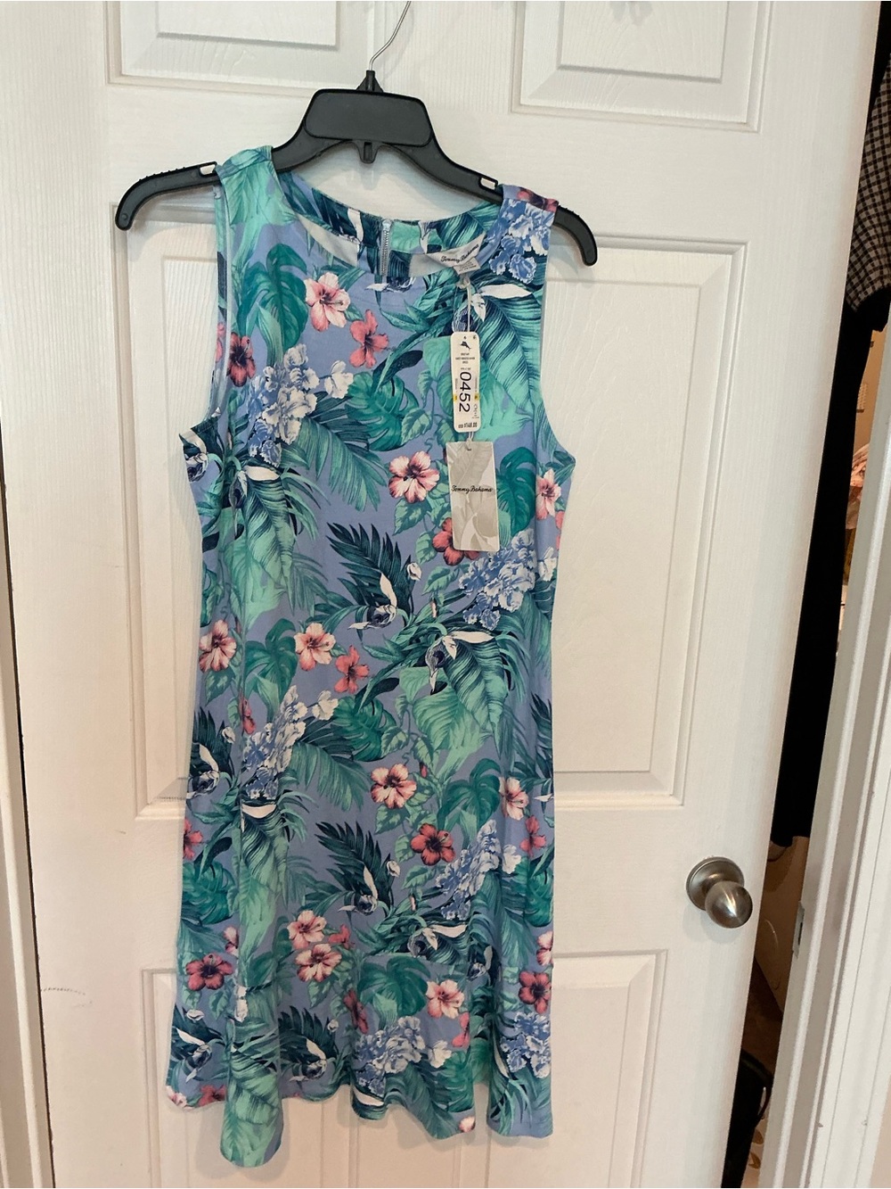 Tommy Bahama Tropical Floral Sleeveless Dress - Blue, Green, Pink